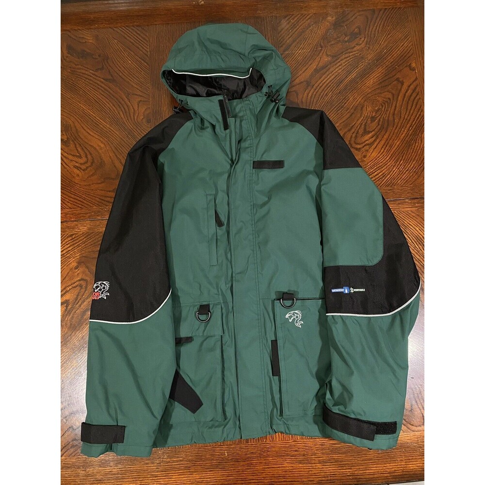 Stearns Fishing Jacket Men’s Large Predator Dry Wear Reflective Green
